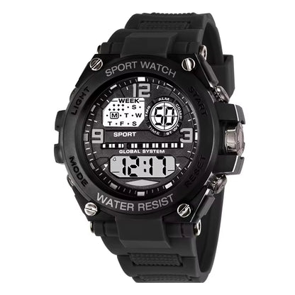 Stylish Men's & Women's Outdoor Sports Digital LED Alarm Watch - Model 1237 with Large Dial