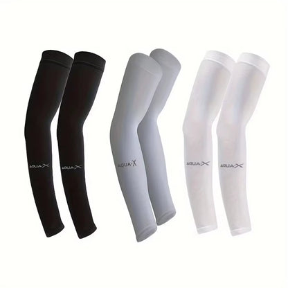 Ultimate 3-Pack Ice Silk Sun Protection Arm Sleeves for Men and Women - Perfect for Outdoor Cycling!