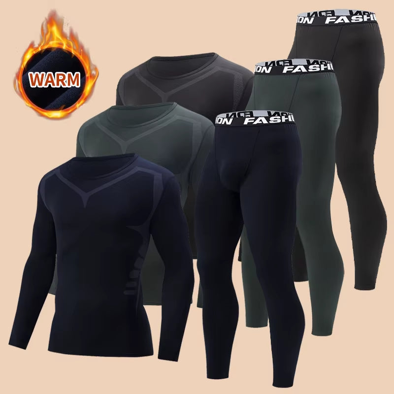 Men's Black Long Sleeve Base Layer Set - Ultimate Comfort for Autumn/Winter Fitness & Casual Wear (2/4 Pieces)