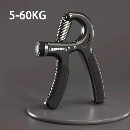Ultimate Adjustable Grip Strengthener for Muscle Recovery - 5-150Kg Hand Exercise Tool in black with resistance 5-60Kg.