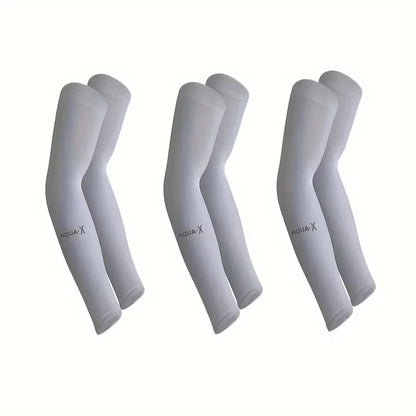 Ultimate 3-Pack Ice Silk Sun Protection Arm Sleeves for Men and Women - Perfect for Outdoor Cycling!
