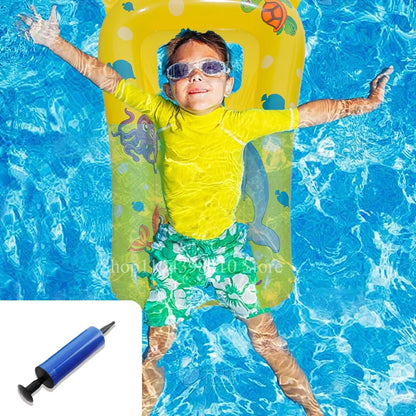 Ultimate Inflatable Pool Floating Seat with Manual Air Pump - Relaxing Water Hammock & Fun Swimming Ring for Poolside Enjoyment